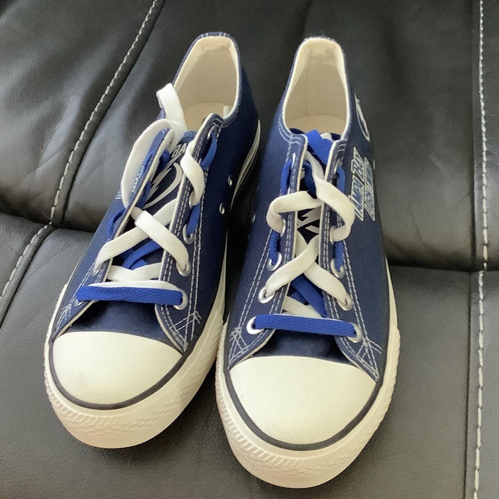 Can be men’s or women’s Blue Canvas Sneakers Tampa Bay Lightening!